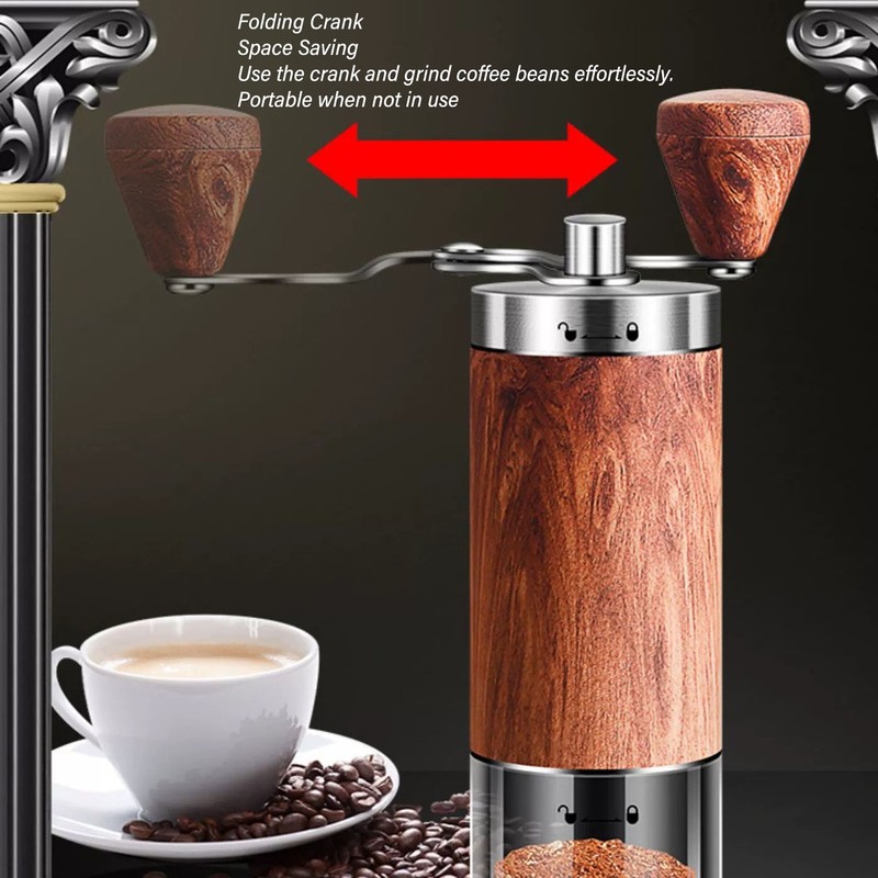 Manual Coffee Grinder Stainless Steel Adjustable Grind Size Detachable Manual