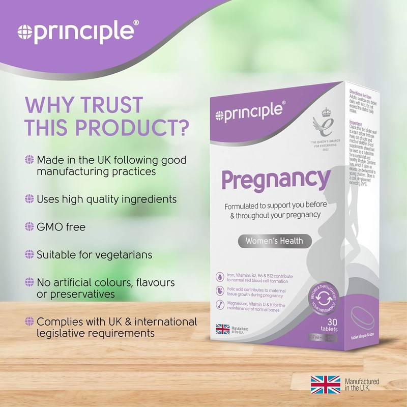 Principle Pregnancy Multivitamin – 30 Tablets | 1 Month Supply