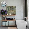 Bathroom Wall Clock,Rustic Style Waterproof Glass Shower Clock Wall Clock
