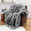 BATTILO HOME Wolf Faux Fur Blanket, Extra Large Fox Fur
