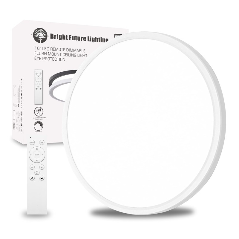 1Pack 20 Inch Remote Control Dimmable Large LED Flush Mount