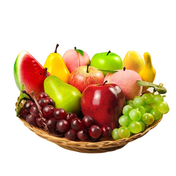 12 Pcs Artificial Fruits, Fake Fruits Set, Simulation Fruit for