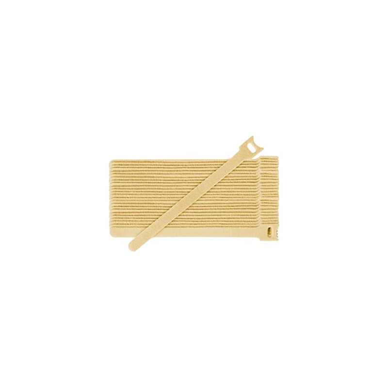 Fix&Easy Velcro Cable Ties, 12.5 x 200 mm, Bamboo Beige,