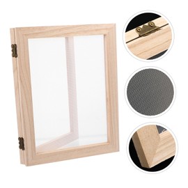 STOBOK 1set Double Layer Paper Frame Boys and Girls Artwork DIY Paper Making Screen Printing Kit