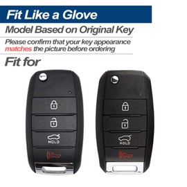 INFIPAR Fit for Kia Forte Koup Rio Soul EV Optima Sedona Sorento Sportage Forte5 Rondo Spectra NIRO Hyundai Elantra Genesis Sonata Accent TPU Key Fob Cover Case Accessories, Pink, Not Fit Smart Key