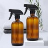 glasaveronix 2 Pack Empty Amber Glass Spray Bottles Refillable Spray