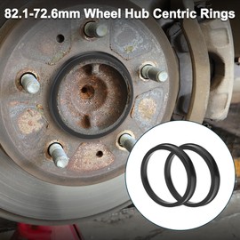 TUCKBOLD Car Wheel Hub Centric Rings Durable Wheels Center Shaft Shock Absorbing Hubrings Black 4 Pcs OD 82.1mm to ID 71.6mm Polycarbonate