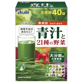 Green juice and 21 kinds of vegetables, 0.1 oz (3.3 g) x 40 packs, 6 box set
