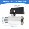 Aboiledy Brass Ball Valve 1/4, Compressed Air Stopcock, Mini Shut-off
