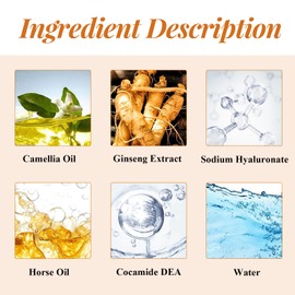 Horse Oil Shampoo, Nourishing Shampoo with Horse Oil, Moisturising Horse Oil, Hair Growth Shampoo for Thinning Hair, Hair Loss & Dandruff Shampoo