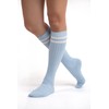 SERICI Knee Socks | 4 Pairs Cotton Striped Knee High