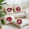 SUPERDANT 4 Pieces Lips Iron-On Transfer Patch Red Lips Heat