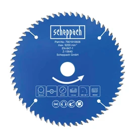 Scheppach Circular Saw Blade Diameter 165 x 20 x 1 x 1.6 mm | Z 60 | Hand Circular Saw Blade | for Scheppach Cordless Hand Circular Saws C-HCS165-X + BC-HCS165-X