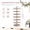 MODOWEY 6 Tier Rotating Earring Holder Organizer Stand, Adjustable Metal