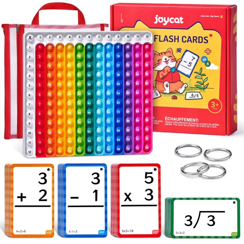 „ÄêJoyCat„ÄëMath Flash Cards & Pop Fidget Chart, Math Manipulatives Game