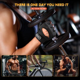 ihuan New Breathable Workout Gloves for Women & Men - No More Sweaty & Full Palm Protection Gym Exercise, Cycling, Fitness, Weightlifting, Pull-ups, Deadlifting, Rowing