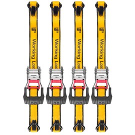 Cat 4 Piece Ratchet Tie Down Set with Soft Loops - 16 Feet x 1-1/2 Inches (1500/4500) - 980106N