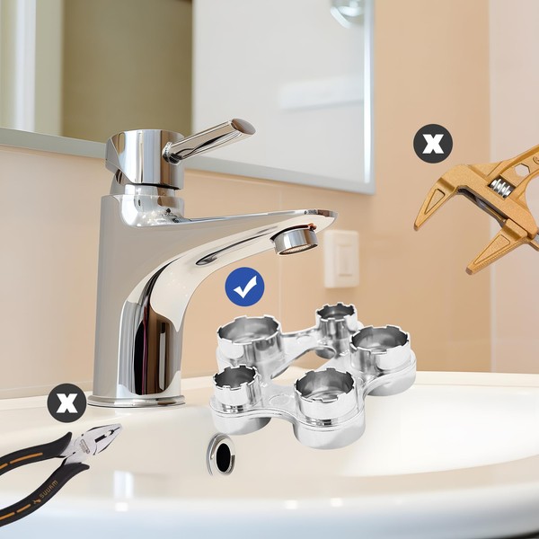 heqxwl Strahlregler Serviceschlssel, wasserhahn sieb Belfter Schlssel Werkzeug, Luftsprudler Montageschlssel
