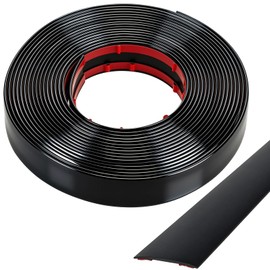 Pangda Glossy Black Body Side Molding Trim 1 Inch Wide Universal Car Bumper Door Edge Protector 20 Feet Self Adhesive Automotive Guard for Trucks Suvs Marine Crafts and DIY Home Furniture