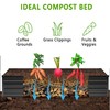 DIIYIV 2PCS 12x2x1FT Galvanized Raised Garden Bed Kit,Vegetable Boxes-Rectangle Metal