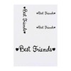 4 x 'Best Friends Text' Temporary Tattoos - Water Resistant,