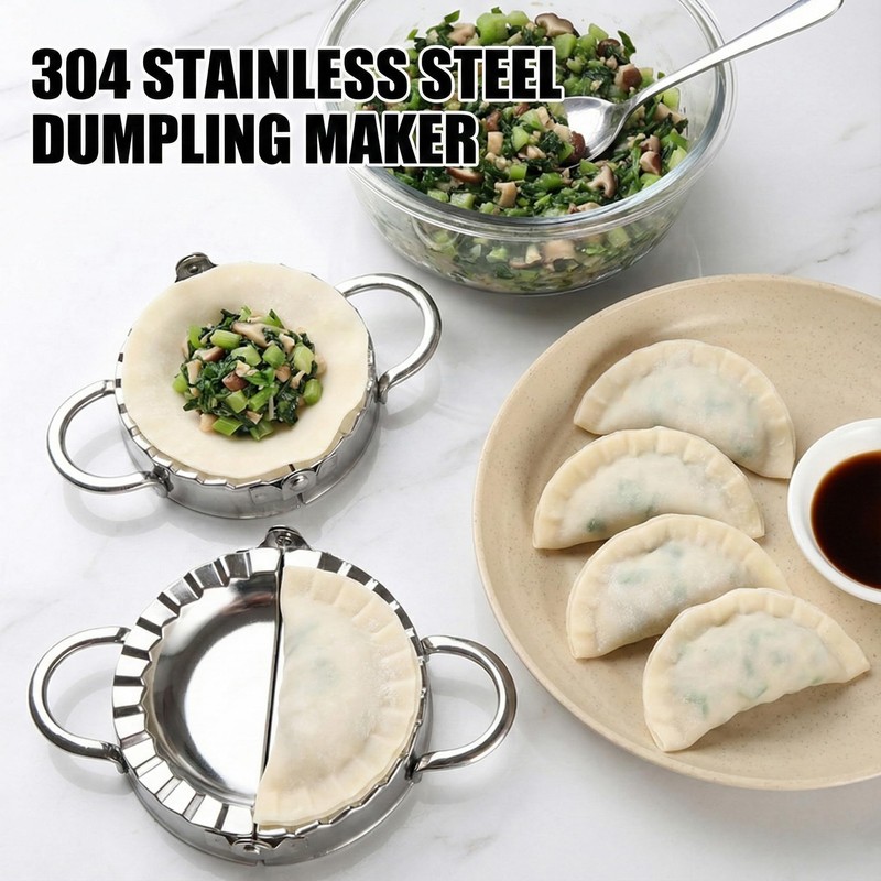 304 Stainless Steel Dumpling Maker Set - Professional 6-Piece Dumpling
