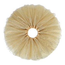 Zando Gold Tutu Skirt for Girls Tulle Skirt 4 Layers Toddler Tutu Sequin Christmas Outfits for Toddler Girls Sparkly Princess Skirt Kids Christmas Gifts Gold Tutu 2-8 Years