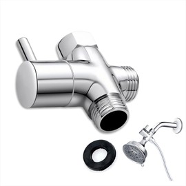 KMYZQDV Shower Diverter Valve G1/2" 3 Way Shower Arm Splitter Connector Water Switch Adapter for Handheld and Fixed Head 3 Hose Port Universal Replacement Part for Shower System