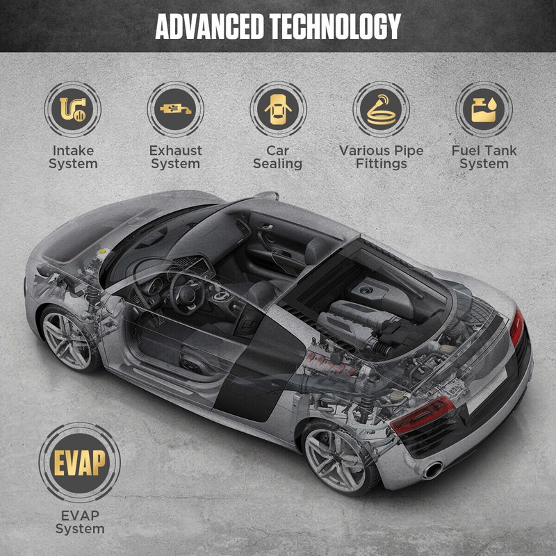 AUTOOL Automotive EVAP Smoke Tester Machine Car Pipe System Vacuum