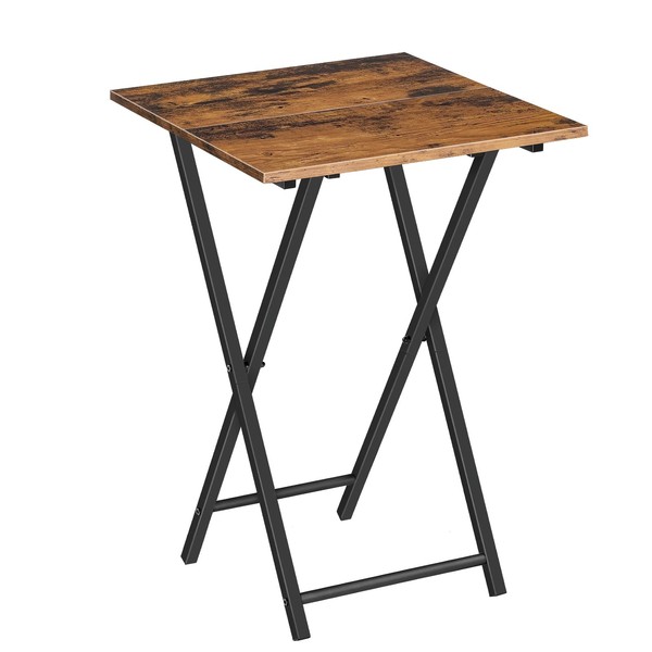 HOOBRO Folding TV Tray Table, Wooden TV Tray, Portable Sofa