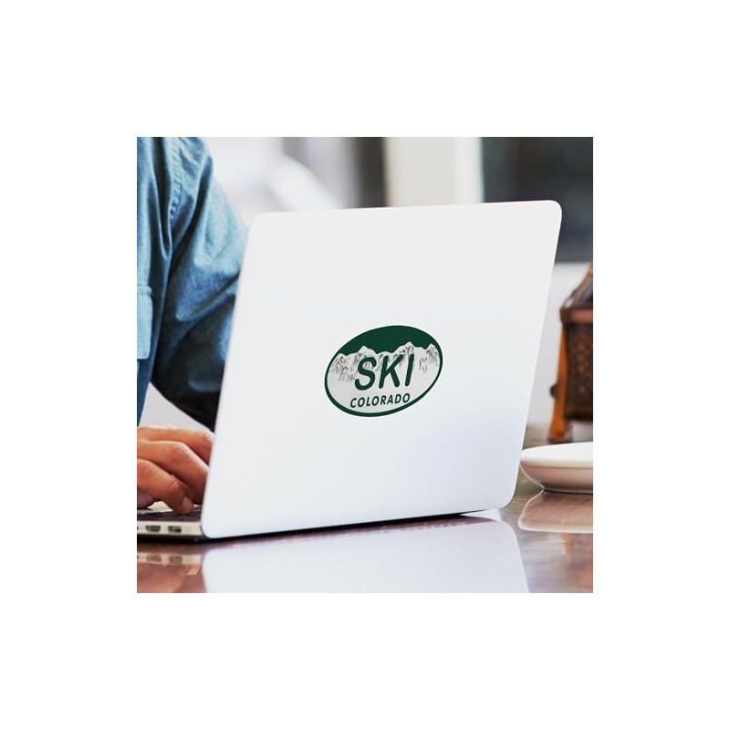 CafePress Ski Colo License Plate Oval Car Bumper Sticker