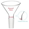 stonylab Glass Oblique Funnel, 60 Offset Borosilicate Glass Powder Funnel