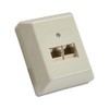 InLine 69988B ISDN Junction Box, 2x RJ45 Sockets, Surface-Mounted, Screw