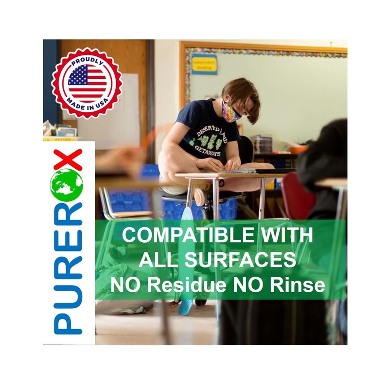 PUREROX disinfectant (3.4oz, 2pk) TSA Approved travel size. Eliminate 99.9999%