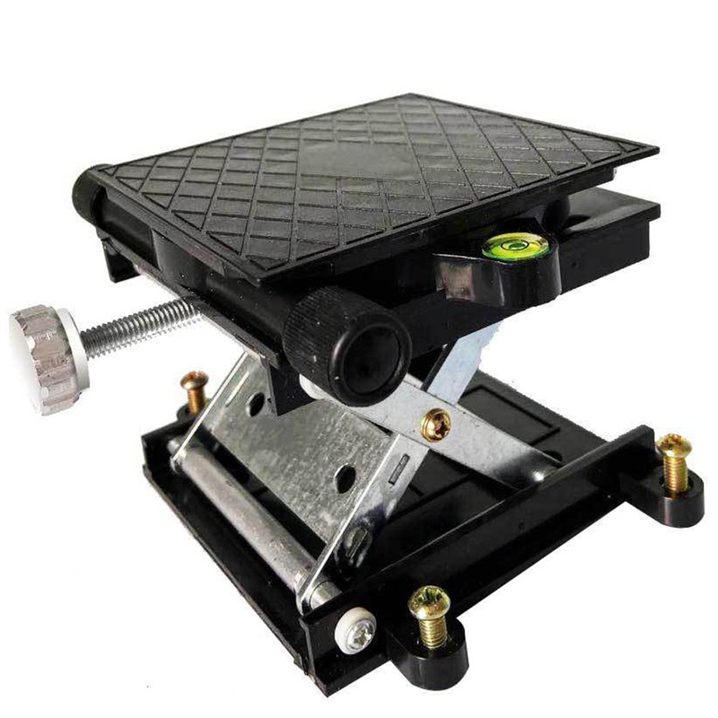 Lab Lift Stand Table Black Aluminum Automatic Leveling Rotatable Scientific