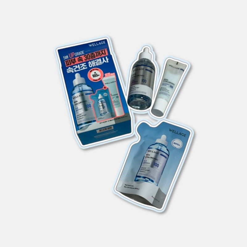 Wellage Real Hyaluronic Blue 100 Ampoule 100ml + 60ml +