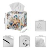 Pzuqiu Starfish Seashell Tissue Box Cover Facial Tissue Holder Case