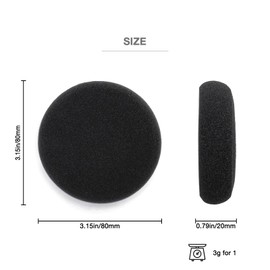 Voarmaks Great Size Over Ear Pads Compatible with Koss Portapro Porta Pro Ksc75 Kph40 Kph30i Headphone Headset Earpad Sponge Cushion Replacement Foam Pad Covers (Small Size On Ear Pads)