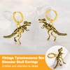 Women Mens 18K Godl Plated Punk Rock Dinosaur Skeleton Dangle