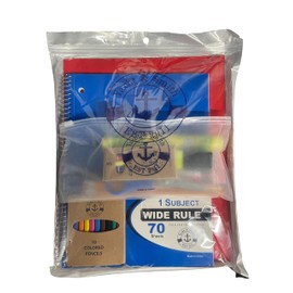 34 Piece School Supplies Kit for School Children – Wholesale Back to School Kids Essential Bundle Supply Pack for Girls & Boys