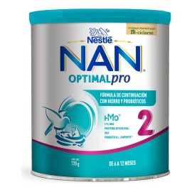 Fórmula de Continuación NAN Optimal Pro 2, De 6 a 12 meses, Lata de 720 g