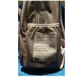 Justice Unicorn Glitter Rose Gold Inital S,Backpack