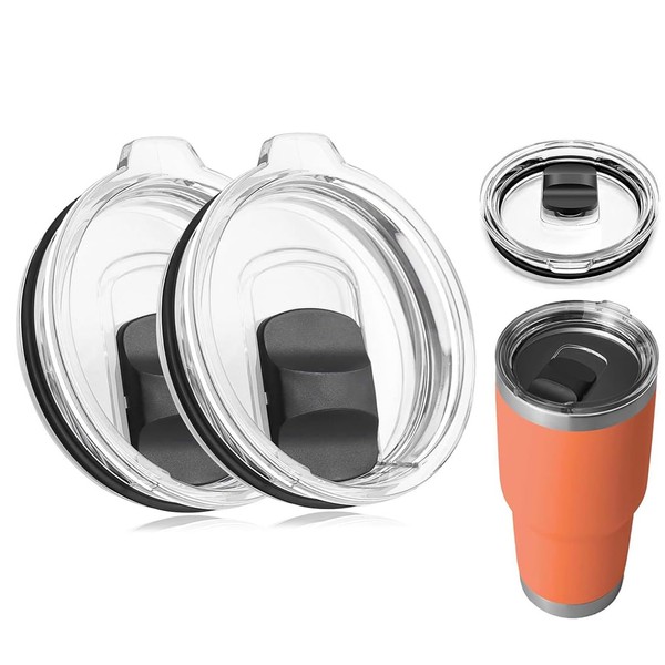 BCHKO Pack of 2 Leak-proof Lids, Leak-proof Magnetic Clip, Robust