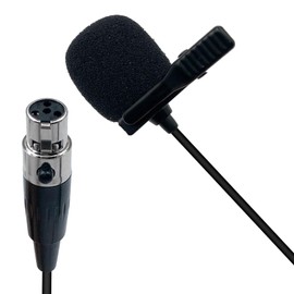 MICMXMO Tie Microphone Compatible with Shure GLXD1, PGX1, SC1, SLX Wireless Transmitter, Omnidirectional Condenser Microphone (Mini XLR TA4F Female)