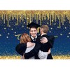 Felortte 12x8FT Polyester Fabric Gold and Blue Graduation Photography Backdrop