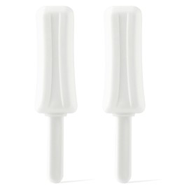 JMU Aligner Tray Seaters, 2 Pcs Aligner Munchies with Grip Handles, Popsicle Silicone Orthodontic Chompers, White