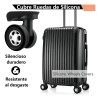 Fundas Silicona Luvan 8 Piezas Negro para Ruedas de Maleta