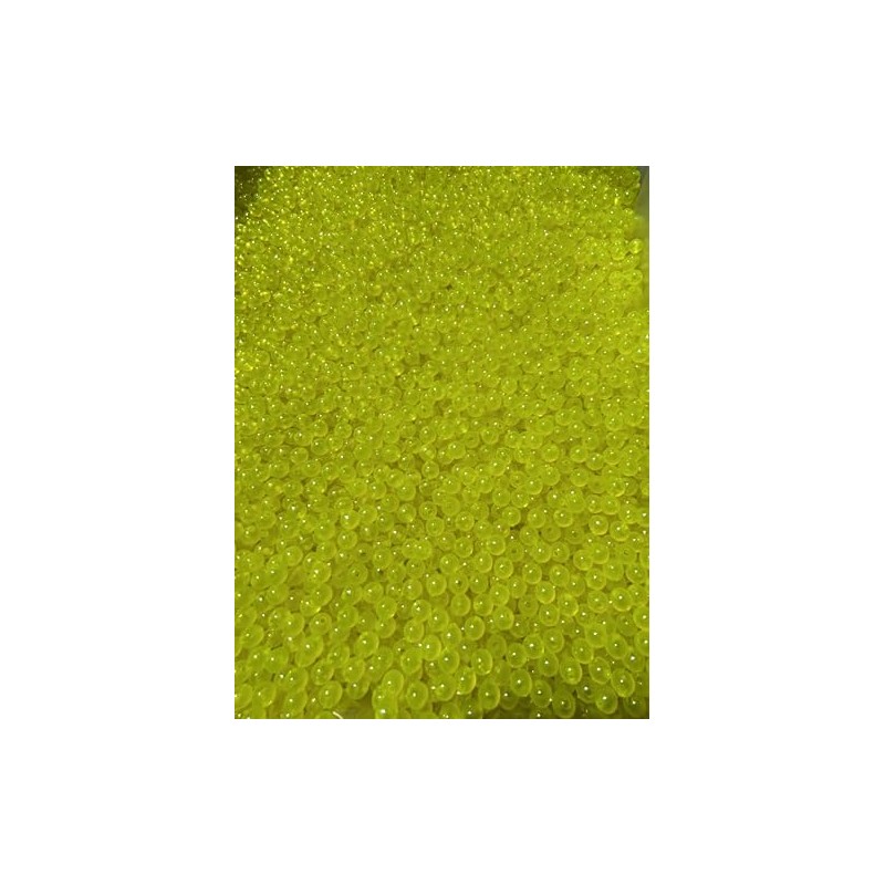 Lure Yellow Round Plastic Beads - Made in USA -