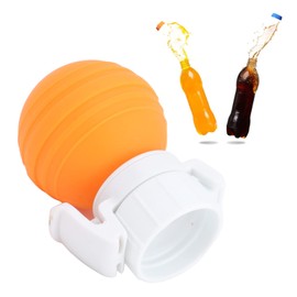 Fizz Keeper Pump Cap, Durable Keep Drink Wear Resistant Soda Bottle Lid Reusable Leak Proof for Drink (Orange)