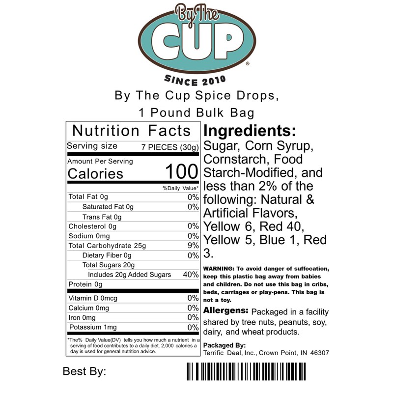 By The Cup Spice Drops, 1 Pound Bulk Bag